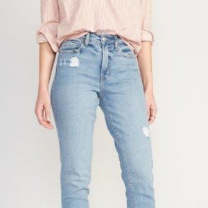 OLD NAVY High-Waisted OG Straight Cut-Off Jeans, Secret-Smooth Pockets